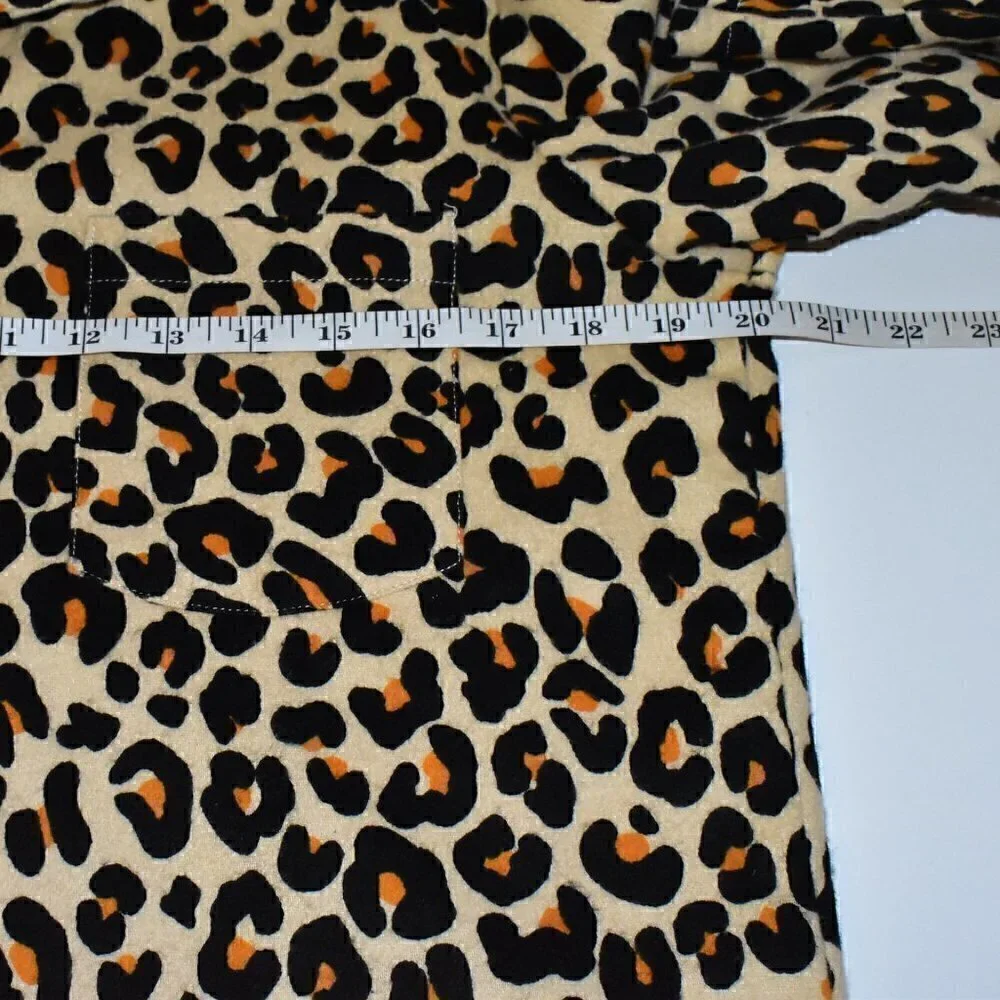 Nordstrom Two Piece Flannel Leopard Print Pajama Set Size S - Picture 5 of 15